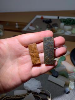 和田玉碧玉小牌 可雕刻佛窟